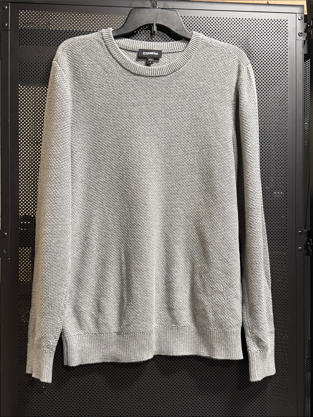 Express Men’s Heather Gray Crewneck Sweater